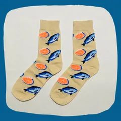 鮭ベージュ ソックス #182