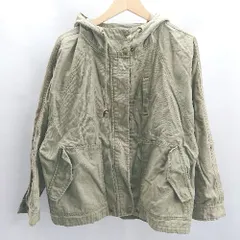 ◇ Θ NICE CLAUP フーディー 長袖 ジャケット 上着 サイズ 表記なし カーキ系 レディース E  【1501160018861】