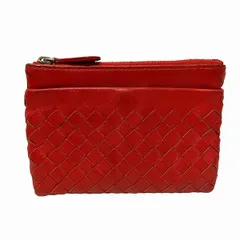 ボッテガ・ヴェネタ　イントレチャート　275327　キーリング付き　レッド　コインケース　ユニセックス