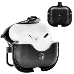 【新品】 BOOLINN airpods pro 3 ケース 対応 airpods pro 3 高級本革 PUレザー エアポッズプロ3 ケース レザー 全面保護 充電 LEDライトが見える 耐衝撃 軽量 キズ防止 おしゃれ ワイヤレス充電対応 キーホルダー 0