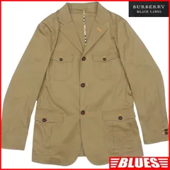 BURBERRY BLACK LABEL 廃盤 バーバリーブラックレーベル テーラードジャケット サファリジャケット M ノバチェック ベージュ メンズ トレンチコート トレンチ テーラードジャケット_サイズM一覧←SEULB屋着古← TY4003
