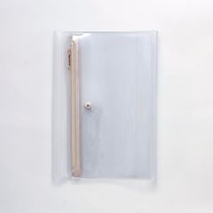 ダイゴー　isshoni.ペンケース付きノートカバーPVC 　A5サイズ R　　クリアベージュ　N1942