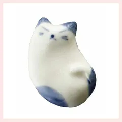 （３Ｐセット）夏の風物詩　手作り染猫　箸置／ブチ　RK732　◎2セット目～大幅値引き対象商品
