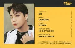 【中古】コレクションカード(男性) ATEEZ/ジョンホ(Jongho)/CD「THE WORLD EP.1 ： MOVEMENT」(DIARY Ver.)封入特典IDカード