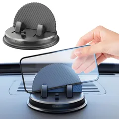 【特価商品】スマホホルダー 車載【2024新登場】 置くだけ 車 ホルダー Elnicec シリコン製 滑り止め 360度回転 片手操作 安定性拔群 取り付け簡単 転落防止 防振 互換性が高い カー用品 ダッシュボード・デスクにも適用 4-7インチ全機種対応