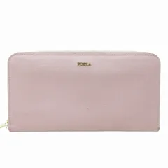 フルラ FURLA レザー ロングウォレット 長財布 ラウンドジップ ピンク ■GY17 0617