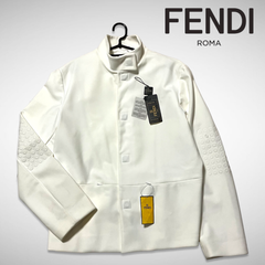【良品】ゆったり大きめ FENDI ブルゾン 肘当て マグネット開閉 XL