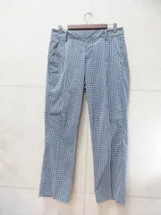 PUMA プーマ ゴルフウェア ロングパンツ スラックス チェック柄 ネイビー Mサイズ
