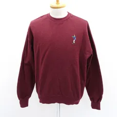 VISION STREET WEAR / ヴィジョンストリートウェア ◆スウェット/トレーナー/ワンポイン刺繍/ワインレッド/M 2305700-T 【メンズ/MEN/男性/ボーイズ/紳士】 メンズファッション【中古】 