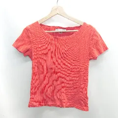 ◇ ⊂ B:MING LIFE STORE by BEAMS ビーミングライフストアバイビームス コットン100%　ニット素材 半袖 プルオーバー サイズM レッド レディース E  【1410100006618】
