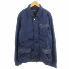 アルマーニ ジーンズ ARMANI JEANS ナイロンジャケット レギュラーカラー フルジップ アウター M 紺 ネイビー ■GY01 /MMのサムネイル