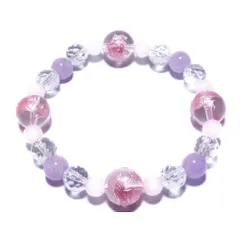 天然石 四神獣ブレスレット ピンク パワーストーン 四神相応数珠ブレスレット 金運 バラ売り 四神獣パワーストーン