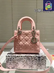 【今日特価】Dior Lady Dior Lambskin Bag with Foldable Gift Box - ディオール レディー ディオール ラムスキン バッグ フォールダブル ギフトボックス付-WTO輸入1
