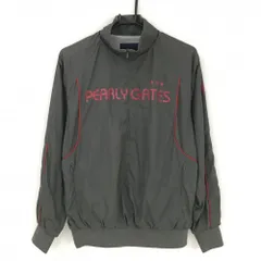 パーリーゲイツ ブルゾン グレー×レッド ハーフジップ 蓄熱裏地 メンズ 4(M) ゴルフウェア PEARLY GATES