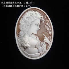 ◇ヴィンテージブローチ シェルカメオ彫刻芸術 薔薇バラ ヴィーナス 