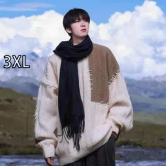 [3XL]秋冬 コーデ メンズ  服 シンプル ファッション オシャレ 大人 かっこいい 大きいサイズ ストリート 紳士服  ウェイストランド セーター アメリカン レトロ ラウンドネック ジャケット