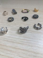 【在庫処分】 イヤーカフ フェイクピアス 10点セット メンズ fp-994