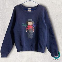 USA古着　Buddy Lee レトロプリントスウェット　ネイビー　トレーナー