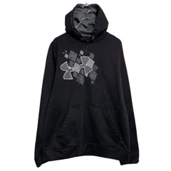 UNDER ARMOUR ロゴスウェット パーカー M ブラック アンダーアーマー プルオーバー ビッグロゴ ポケット 古着卸 アメリカ仕入 a701-6639