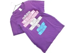 adidas アディダス ネオ プリント Tシャツ sizeL/紫 ■◆ メンズ