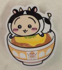 Sukiya Die-Cut Magnet / Sukiya Sukisuki Set Chiikawa Rabbit (Melty 3-Cheese Beef Bowl)