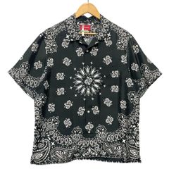 SUPREME シュプリーム Bandana Silk S/S Shirt バンダナ 半袖シャツ シルク ブラック サイズ M 正規品 / 50733