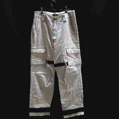 ◇ XLARGE ポケット6つ。オーバーサイズ カーゴパンツ サイズ32 ホワイト メンズ E  【1211150028977】