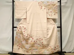 訪問着　フルセット　正絹　着物　松　梅　波　金彩加工　紗綾形地紋　G4 訪問着 フルセット 正絹 着物 松 梅 波 金彩加工 紗綾形地紋 G4 楽天