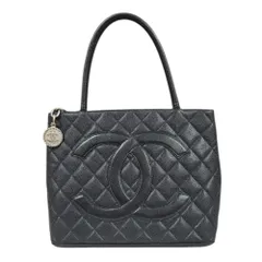 シャネル 復刻トート マトラッセ トートバッグ キャビアスキン A01804 ブラック レディース  CHANEL  中古 シャネル
