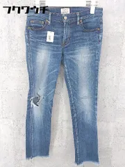 ◇ Ungrid アングリッド ダメージ加工 カットオフ ジーンズ デニム パンツ サイズ24/32 インディゴ レディース 【中古】 【1002800505012】