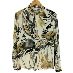 ザラ ZARA RELAXED FIT 総柄 L/S シャツ メンズ import：M 