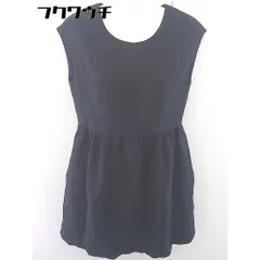 ◇ ADAM ET ROPE アダムエロペ バックジップ ノースリーブ ミニ ワンピース サイズ38 ネイビー レディース  【中古】 【1109090000149】