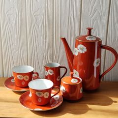 ノリタケ　noritake 朱地白菊　ティータイム五点セット