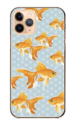 iPhone13 Pro ケース カバー アイフォン13 プロ スマホケース ハードケース 金魚 きんぎょ 魚 熱帯魚 夏 夏祭り 水玉 ドット おしゃれ 可愛い かわいい 綺麗 キレイ カラー01