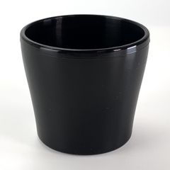 プラ鉢 2.5号 ミニラウンド鉢 ブラック 幅8.5cm×高さ7.7cm 
