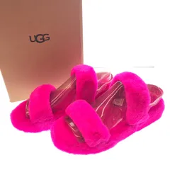 2023年最新】UGG アグ サンダル ムートン フラッフ イヤー スライド