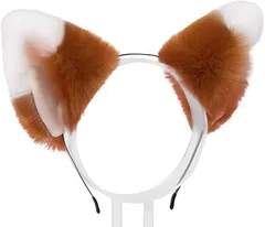 [harukita] きつね耳 カチューシャ もふもふ耳 キツネ耳カチューシャ コスプレグッズ 変装 オオカミ耳 忘年会 仮装 ヘアアクセサリー 野球観戦 きつねの耳型カチューシャ ハロウィン 文化祭 可愛い イベント衣装