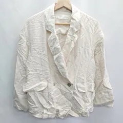 ◇ SENSE OF PLACE センス オブ プレイス 七分袖 シャツジャケット サイズF ホワイト系 レディース E  【1407020062961】