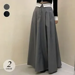 マキシスカート ロングスカート レディース 春 秋 ゆったり スカート おしゃれ きれいめ ゆるシルエット ワイド 体型カバー カジュアル 韓国ファッションhanged01