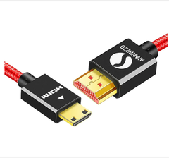 LinkinPerk Mini HDMIプラグ（タイプC） - HDMIプラグ（タイプA）ケーブル|日本ゴールドメッキ（高速）ミニHDMIケーブル1.4a Real 3D イーサネット対応HD Ready / 3D | 1080p | 2160p（1m、赤）