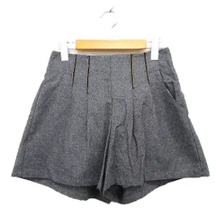 ページボーイ PAGE BOY アリシア alicia キュロット ショート パンツ 装飾 タック ウール混 F グレー 灰 /HT2