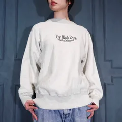 90's USA VINTAGE kellsport BLACK DOG DOG PRINT DESIGN SWEAT SHIRT/90年代アメリカ古着ケルスポーツブラックドッグわんこプリントデザインスウェット