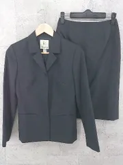 ◇ Kumikyoku 組曲 膝丈 シングル スカート スーツ 1 ダークグレー *  【1002800171095】