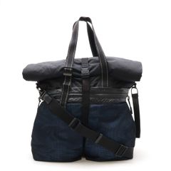 BOTTEGA VENETA ボッテガ ヴェネタ トートバッグ 2WAY ショルダーバッグ ナイロン レザー ブラック 黒 ブルー 青 573062