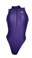 SWIMHXBY 競泳水着 レディース ネイビー フロントジップ ウォーターポロ 8-10XL