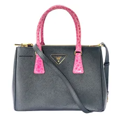 ★もも★極美品♡ PRADA プラダ　ハンドバッグ　クロコ型押し 2025年最新】プラダ クロコダイル バッグの人気アイテム - メルカリ