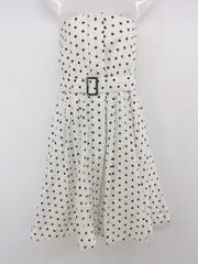 ◇ ◎ 31 Sons de mode 水玉 ドット ロング ギャザー スカート サイズ36 ホワイト ブラック レディース P  【中古】 【1211080001576】のサムネイル