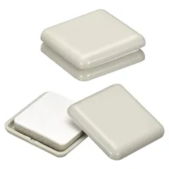 uxcell 家具スライダー 4個セット 1 3/8インチ - プラスチック製の自己粘着式スクエアスライディングパッド カーペ ット タイル ビニール ハードウッドフロア用 チェアグライド（グレー）