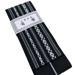 R-1389　角帯　紳士　黒　綿100％　日本製　着物用　浴衣用　メンズ　未使用