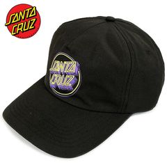 サンタクルーズ キャップ SANTA CRUZ SANTACRUZ ブランド メンズ レディース ブラック LINEAR DOT LOW CAP リニアドット ロゴ クラシックドット スケート ストリート 帽子 ローキャップ ベースボールキャップ
